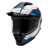 Capacete Moto Bieffe B-Trail Big Trail Bmw Delux Cross Azul Branco Vermelho C/ Óculos Sol Lançamento