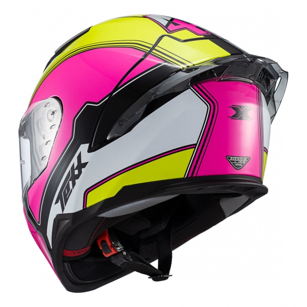 Capacete Moto Gp Esportivo Texx Raptor Hornet C/ Spoiler + Viseira Extra Masculino Feminino - Rosa