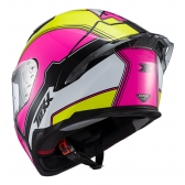 Capacete Moto Gp Esportivo Texx Raptor Hornet C/ Spoiler + Viseira Extra Masculino Feminino - Rosa