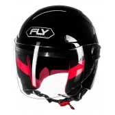 Capacete Moto Aberto Fly F17 F-17 Hg Jet Classic Masculino Feminino Preto C/ Selo Inmetro - Preto Brilho