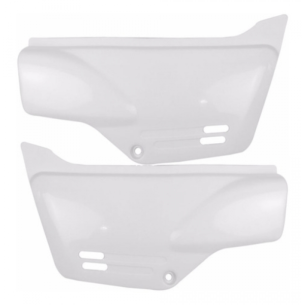 Par De Tampa Lateral Honda Xlr 125 1997 1998 1999 2000 2001 2002 Carenagem Branca Modelo Original
