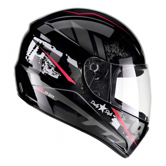 Capacete Moto Fechado Fly F-9 F9 City Masculino Feminino Preto Rosa Vermelho C/ Selo Inmetro Lançamento