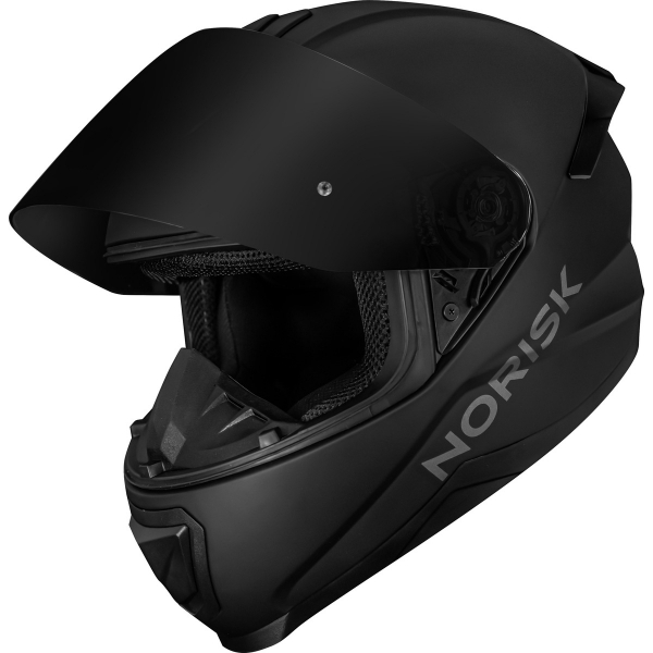 Capacete Moto Norisk Razor Black Edition Monocolor Preto Fosco C/ Viseira Fumê Masculino Feminino