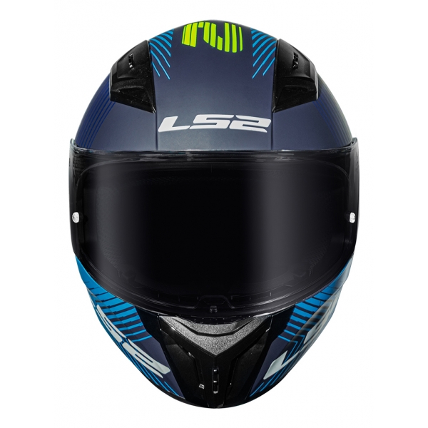 Capacete Moto LS2 FF810 Vigo Shift Preto Azul Fosco C/ Spoiler Masculino Feminino Lançamento