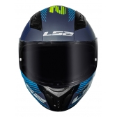 Capacete Moto LS2 FF810 Vigo Shift Preto Azul Fosco C/ Spoiler Masculino Feminino Lançamento