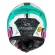 Capacete Moto Norisk Flow Robot Branco Rosa Verde C/ Spoiler + Viseira Extra Masculino Feminino