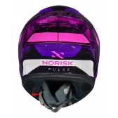 Capacete Moto Feminino Norisk Flow Pulse Roxo Rosa C/ Spoiler + Viseira Fume Extra