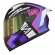 Capacete Moto Feminino Norisk Flow Pulse Run Vizion Branco Rosa Roxo C/ Aerofólio + Viseira  Extra