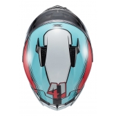 Capacete Moto Gp Esportivo Texx Raptor Hornet C/ Spoiler + Viseira Extra Masculino Feminino - Vermelho / Azul