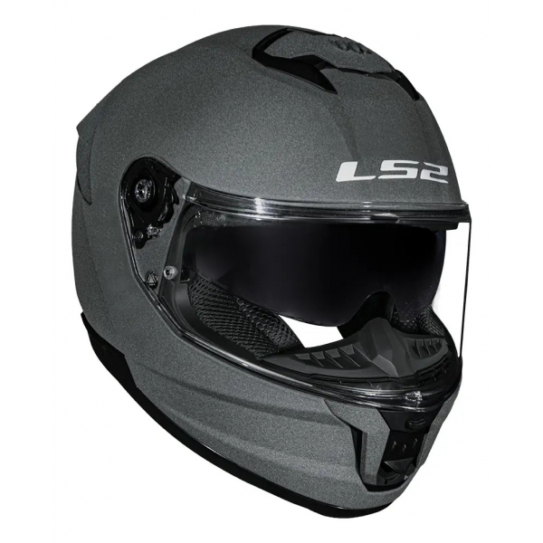 Capacete Moto Fechado Ls2 Ff808 Stream 2 Monocolor Cinza Concrete Esportivo C/ Óculos Interno