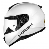 Capacete Norisk Razor Limited Edition Branco Brilho C/ Aerofólio + Viseira Fumê Masculino Feminino