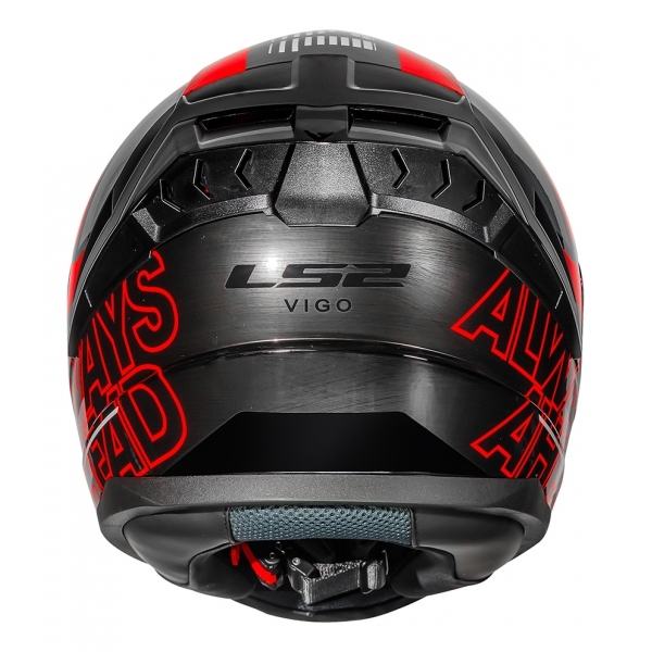 Capacete Moto LS2 FF810 Vigo Shift Jeans Preto Titanium Vermelho C/ Spoiler Masculino Feminino Lançamento