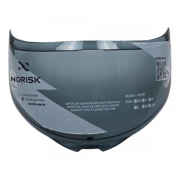 Viseira Fume Capacete Norisk Flow Com Tratamento Anti Risco Fumê Original