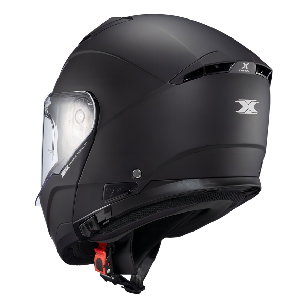 Capacete Moto Articulado Robocop Texx Kratos Classic Solid Escamoteável C/ Óculos - Preto Fosco