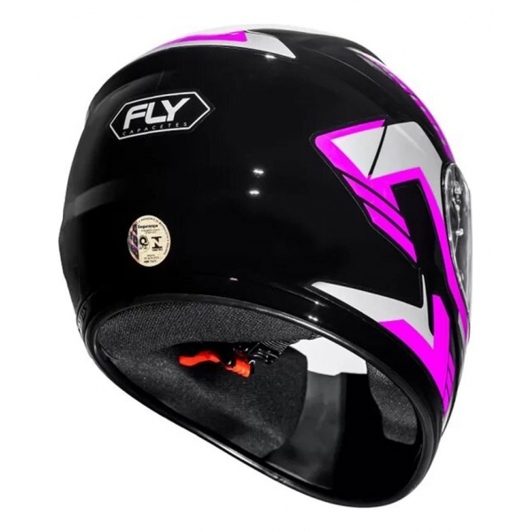 Capacete Moto Feminino Fly F-9 F9 Match Preto Roxo C/ Selo Inmetro Lançamento
