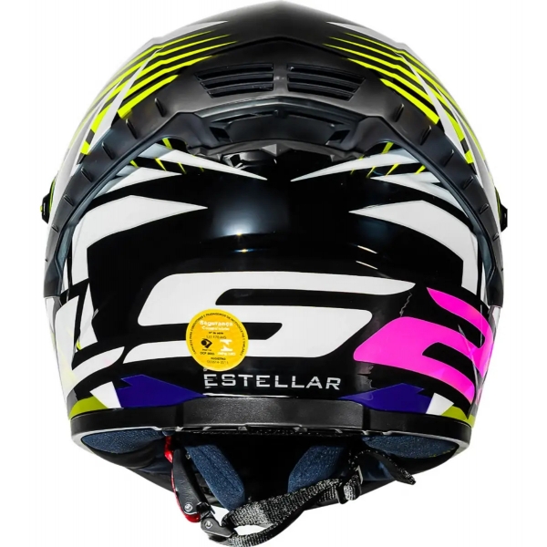 Capacete Moto Fechado Ls2 Ff358 Pro Classic Starwar Estellar Masculino Feminino C/ Spoiler Aerofólio - Preto Amarelo