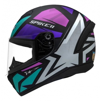 Capacete Moto Feminino Peels Spike 1St Ls Star 2 Estrela Roxo Rosa C/ Selo Inmetro Lançamento