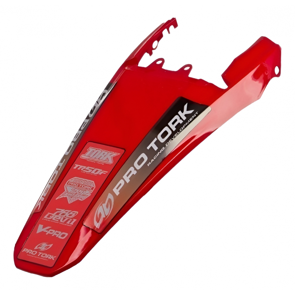 Paralama Traseiro Modelo Xr 250 Tornado Motocross Trilha Off Road Pro Tork - Vermelho