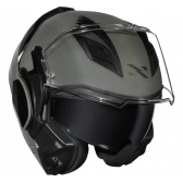 Capacete Moto Robocop Norisk Avenger Articulado 180 Graus C/ Óculos Interno Lançamento - Oliva Fosco