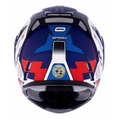 Capacete Moto Robocop Articulado Norisk FF345 Route Speedmax Escamoteável C/ Óculos E Selo Inmetro - Branco Azul