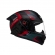Capacete Moto Bieffe b12 B-12 Evolve Grafite Vermelho Esportivo C/ Aerofólio Lançamento