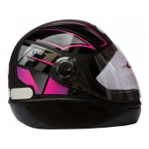 Capacete Moto Feminino Taurus San Marino Formula 1R Neo Preto Fosco Rosa Lançamento C/ Selo Inmetro - Preto