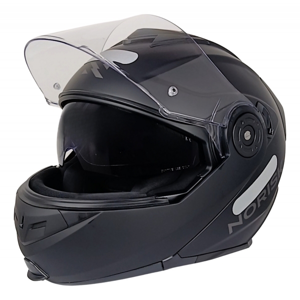 Capacete Moto Robocop Articulado Norisk FF345 Route Monocolor Preto Fosco Escamoteável C/ Óculos