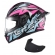 Capacete Esportivo Texx Raptor MotoGp Genesis C/ Spoiler + Viseira Extra Masculino Feminino - Azul Rosa